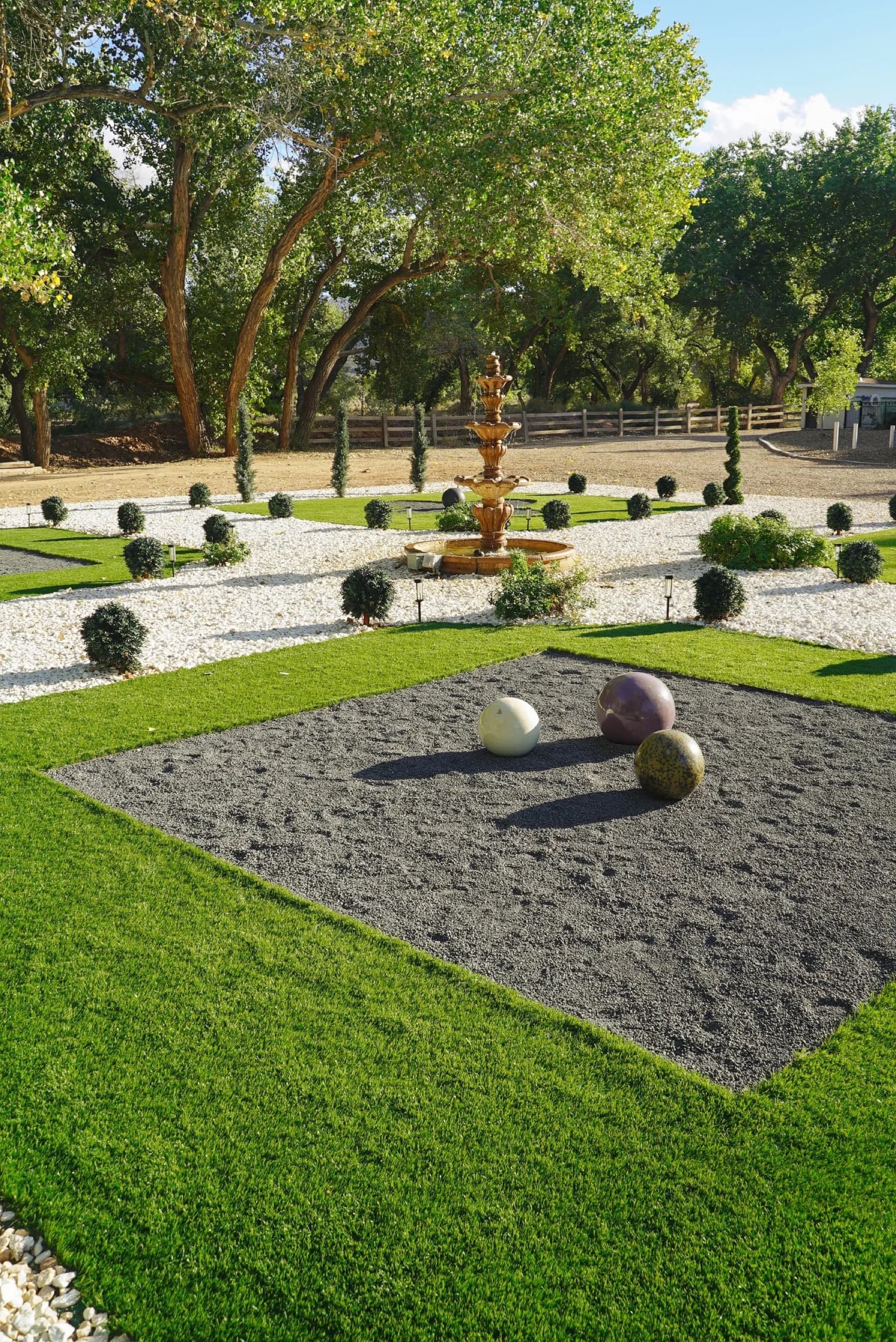 Close view of turf meeting a paver surface at a flush transition